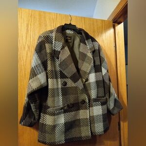 Womens Colette Wolfgang Kaiser Coat Brown Jacket 65% Wool 30% Poly Pockets